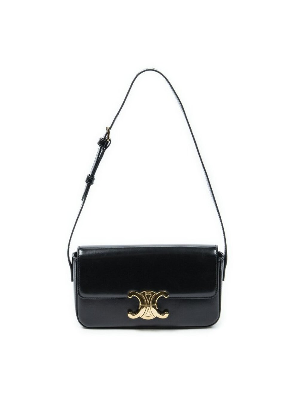 Celine Claude Black Smooth Scarf Skin Leather - Picture 1 of 11